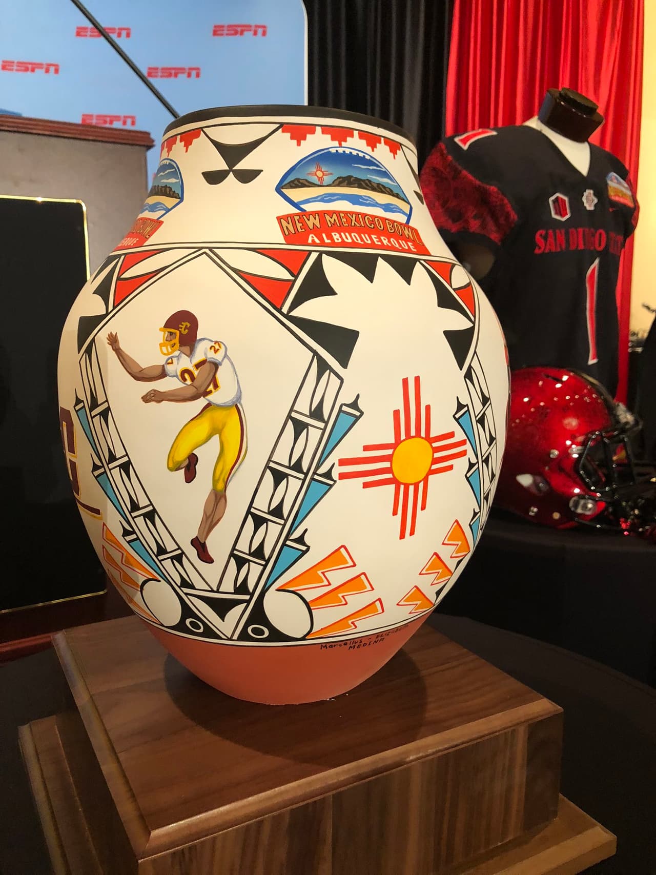 El marcador final fue Central Michigan 11-48 San Diego State en el New Mexico Bowl. Se jugó en el Dreamstyle Stadium en Albuquerque, Nuevo México.