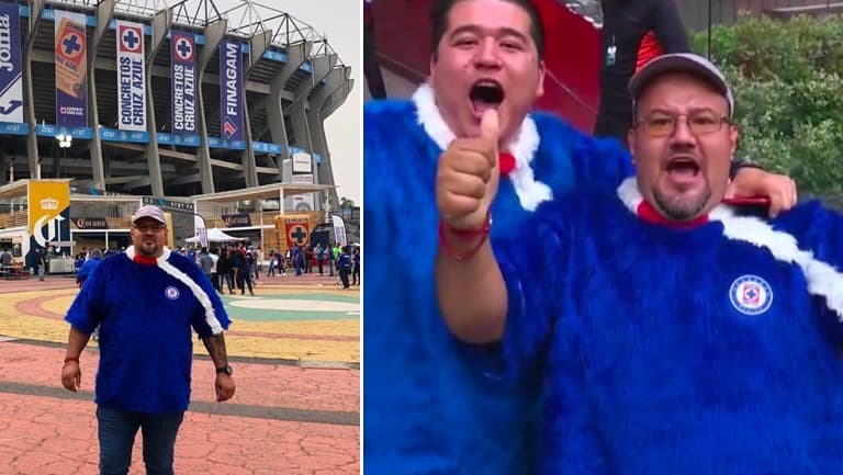 Fan con playera de Ludovico prepara sorpresa ante América