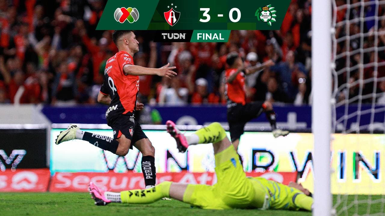 ¡Goleada fratricida! Atlas humilla a Santos en el Jalisco