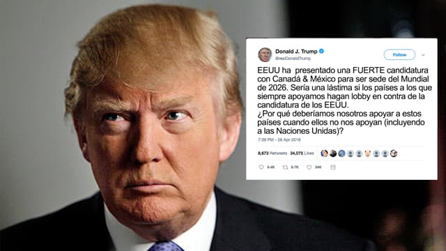 Donald Trump y Enrique Peña Nieto comparten tweets apoyando la candidatura al Mundial de EEUU, México y Canadá