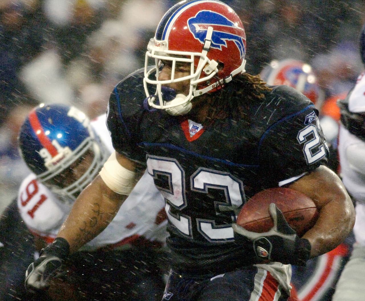 Con Buffalo jugó 3 temporadas completas y una parte en 2010. Los dos primeros años superó las 1,000 yardas pero luego su rendimiento se vino abajo por lesiones.