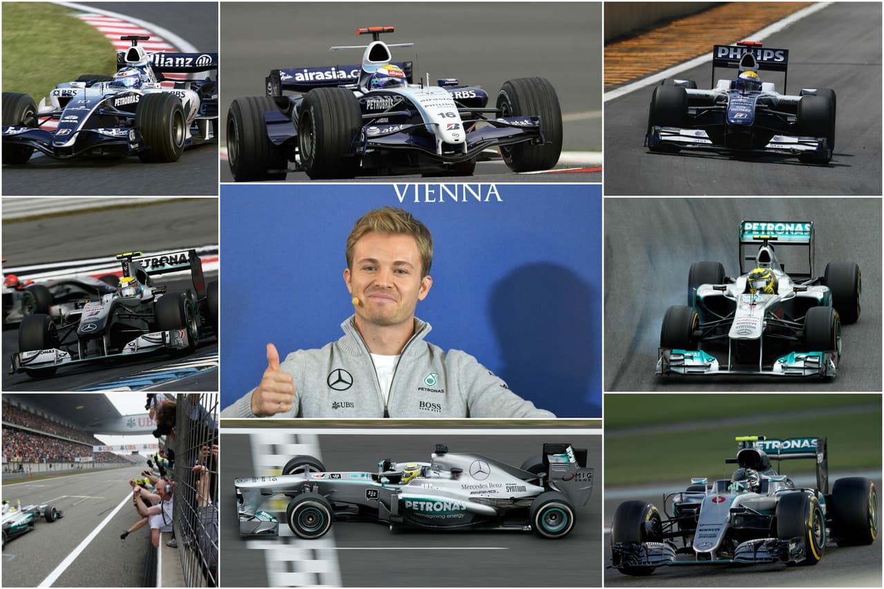 <b>Nico Rosberg</b> dejó al mundo sin palabras tras anunciar su
<b>retiro de la Fórmula 1</b> pocos días después de haber conquistado el campeonato mundial en Abu Dhabi.
<b>Aquí, un repaso por los autos que manejó en sus once temporadas en la categoría.</b>