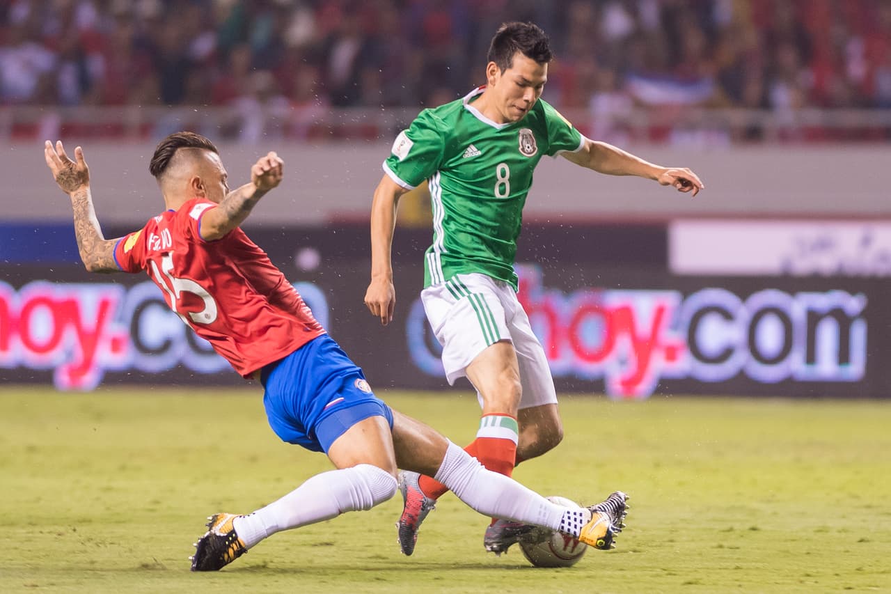 El 'Chucky' Lozano, revelación del PSV Eindhoven, fue titular en el ataque de Osorio y se las ingenió para llevar peligro al área de Keylor Navas.