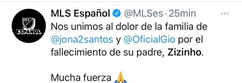 Las redes sociales se inundan con mensajes de apoyo y de pésame hacia la familia Dos Santos tras el fallecimiento de Geraldo Francisco dos Santos.
