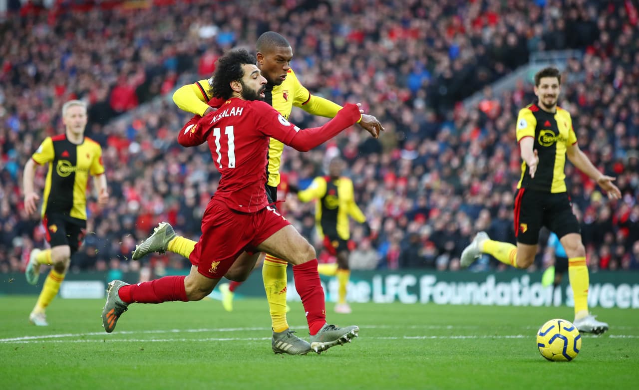 Salah (38´, 90’) marcó lo goles por los locales. Liverpool lega a 49 unidades, mientras que Watford sólo acumula 9.
