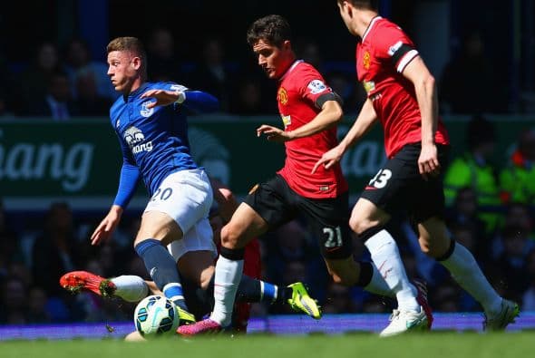 El cuadro de Van Gaal no encontró su mejor fútbol en la cancha del Everton, caso contrario de los azules que salieron inspirados y con mucho tino.