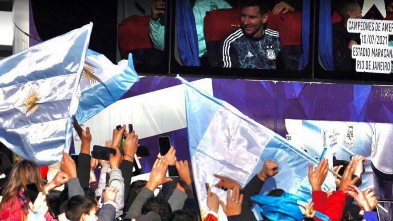 ¡Como héroes! Así festeja la Argentina campeona de Copa América