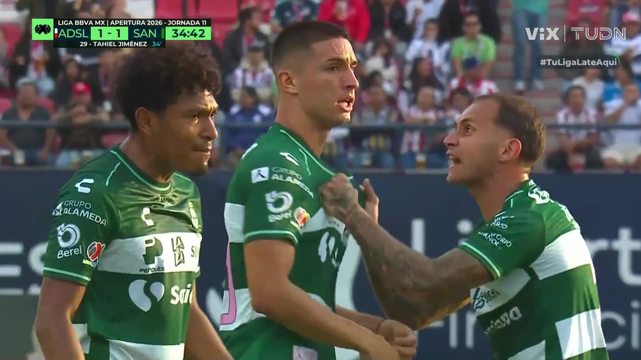 ¡No te puedes perder el golazo con el que Santos empata al San Luis!