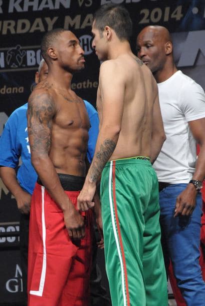 J'Leon Love va contra el mexicano Marco Antonio Peribán. Ambos pesaron 168 libras, la frontera de los supermedios.