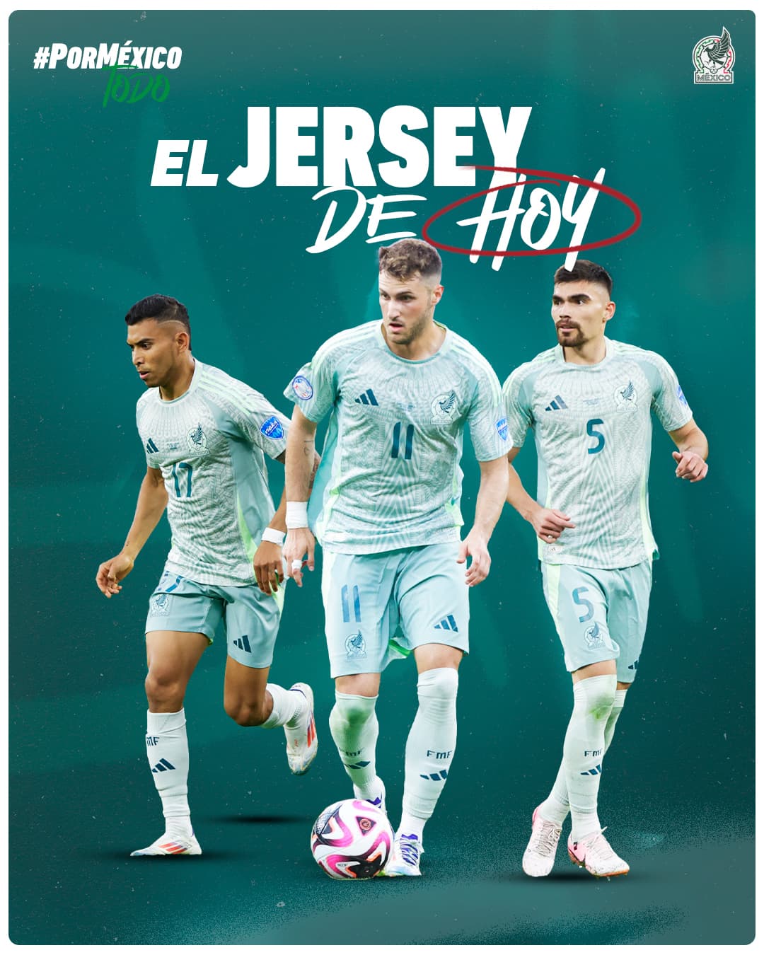 Con este uniforme jugará la Selección Mexicana