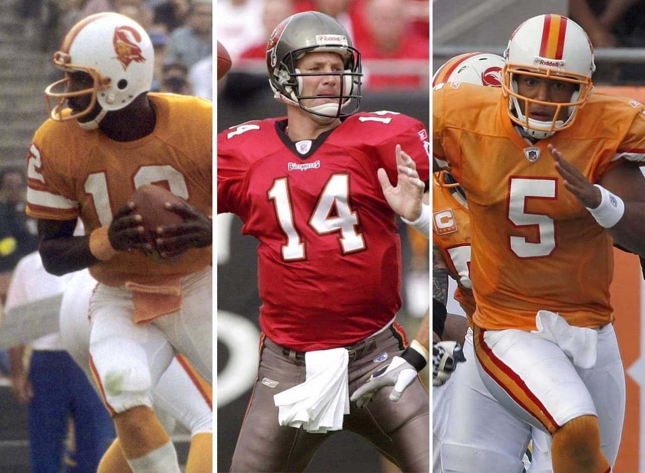 #28 TAMPA BAY BUCCANEERS: Doug Williams, Brad Johnson, Josh Freeman (AP-NFL).