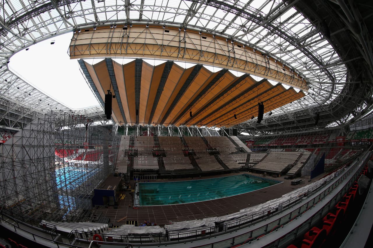En el 2015 le fueron adaptadas piscinas olímpicas y un techo retráctil para el Mundial de Natación.