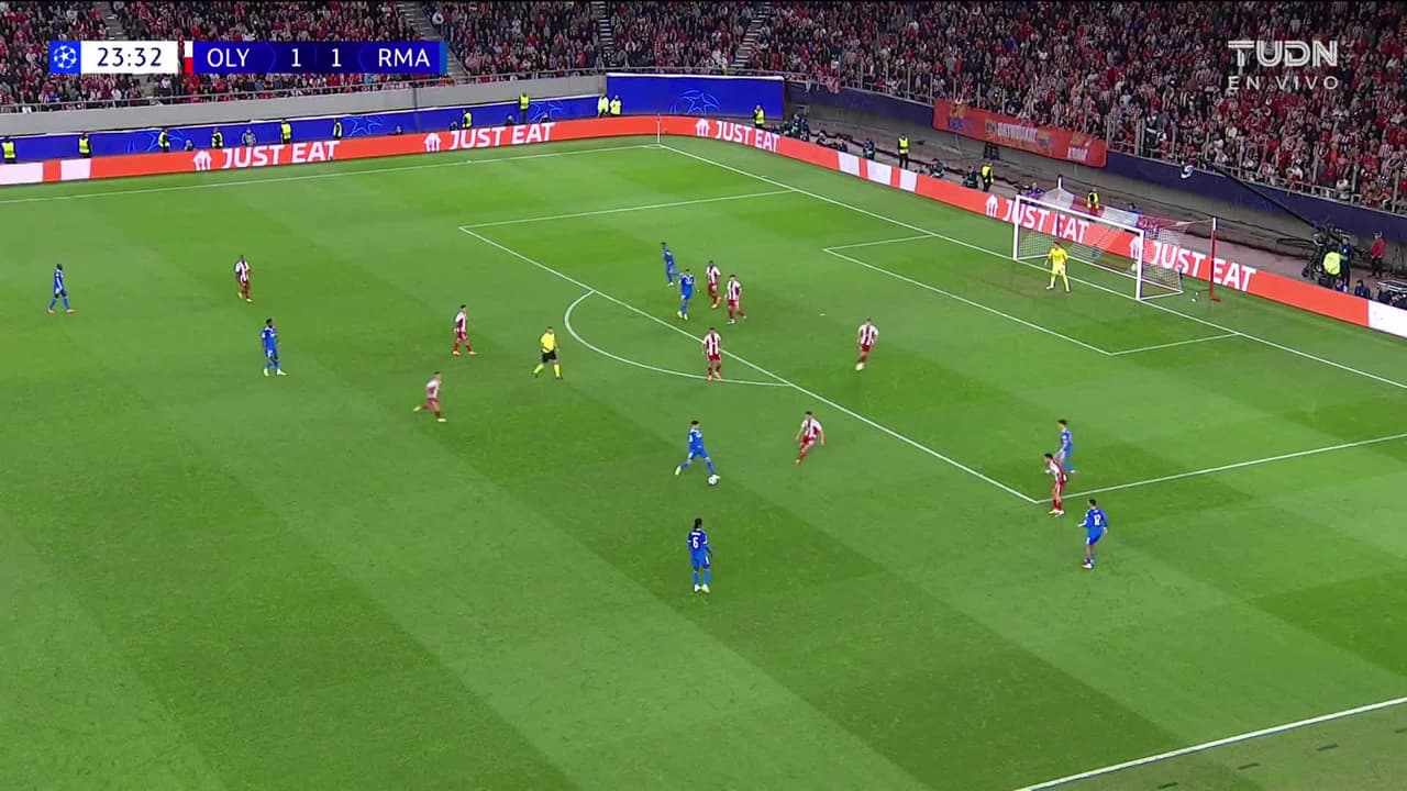 ¡GOL!  anota para Real Madrid. Kylian Mbappé