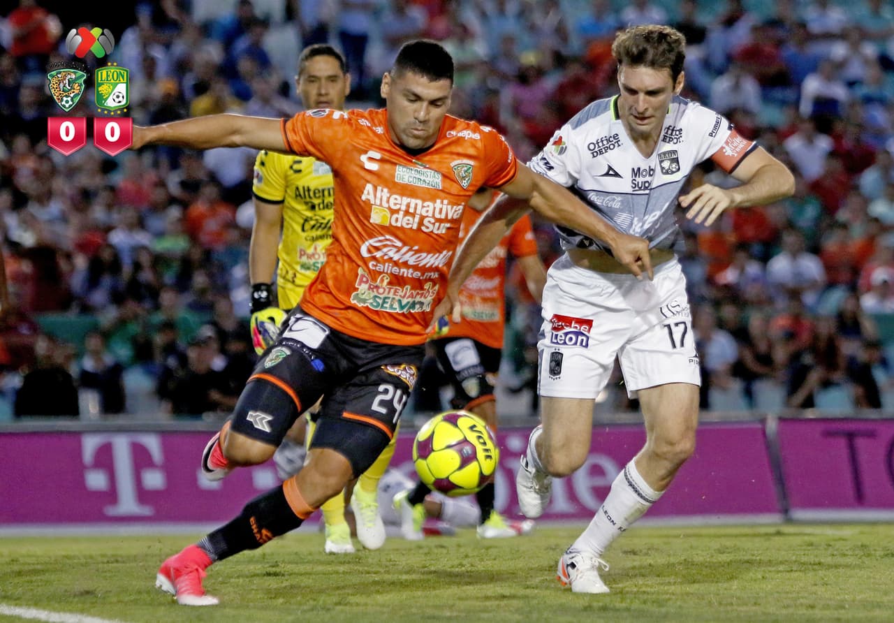 Jaguares y León amargaron con desabrido empate a ceros en Chiapas