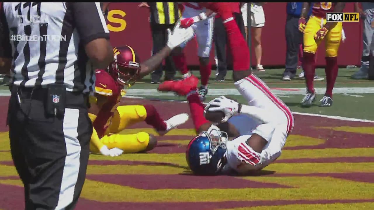 ¡TD Giants! Nabers atrapa el ovoide, pero fallan la conversión