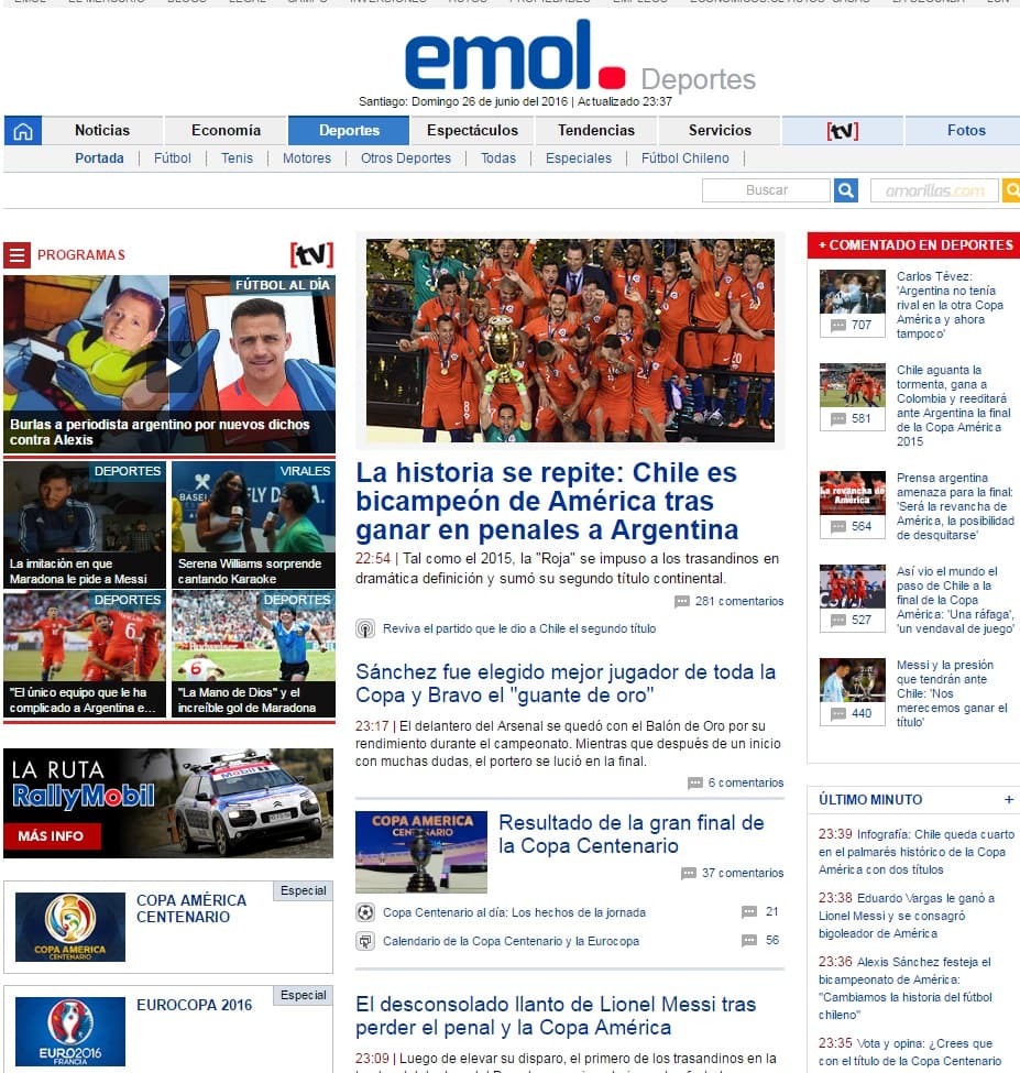 Así reaccionó la prensa tras el título de Chile