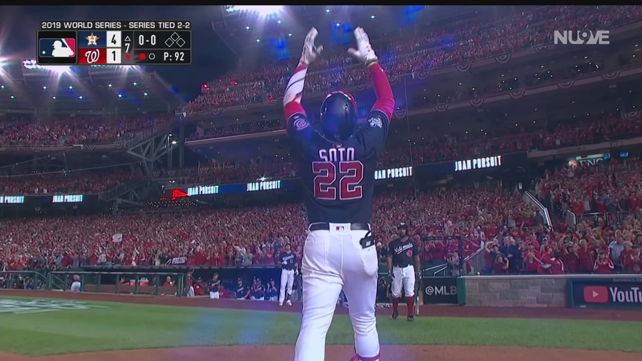 Cañonazo de Juan Soto que despierta a la afición en Washington