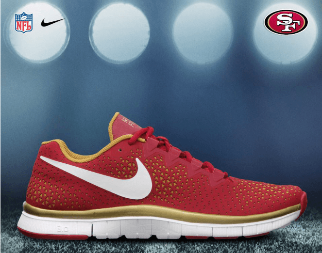 Para los equipos de la NFC Oeste Nike usó el modelo Free Haven 3.0. Este corresponde a los San Francisco 49ers.
