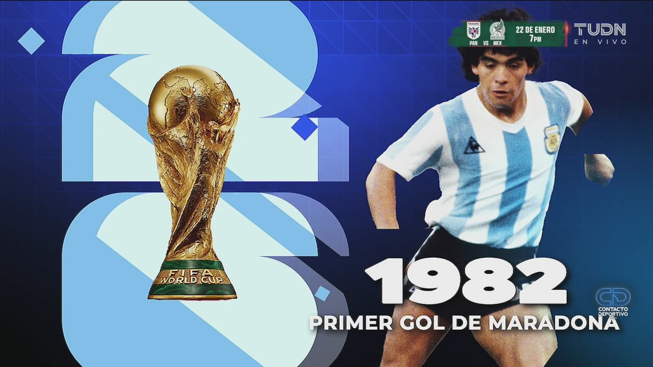 Así fue el primer gol de Diego Maradona en la historia de los Mundiales