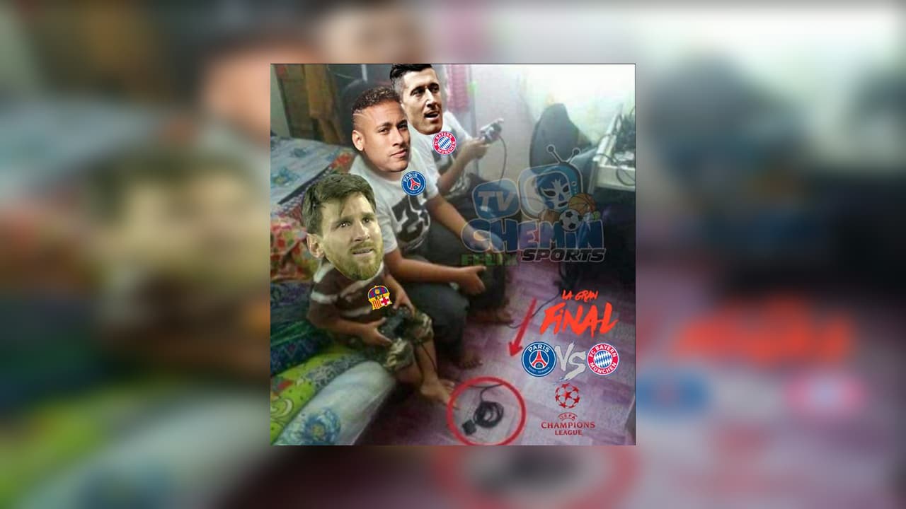 El PSG caen 0-1 en la final da la UEFA Champions League frente al Bayern Múnich, y los memes acabaron con el cuadro parisino.