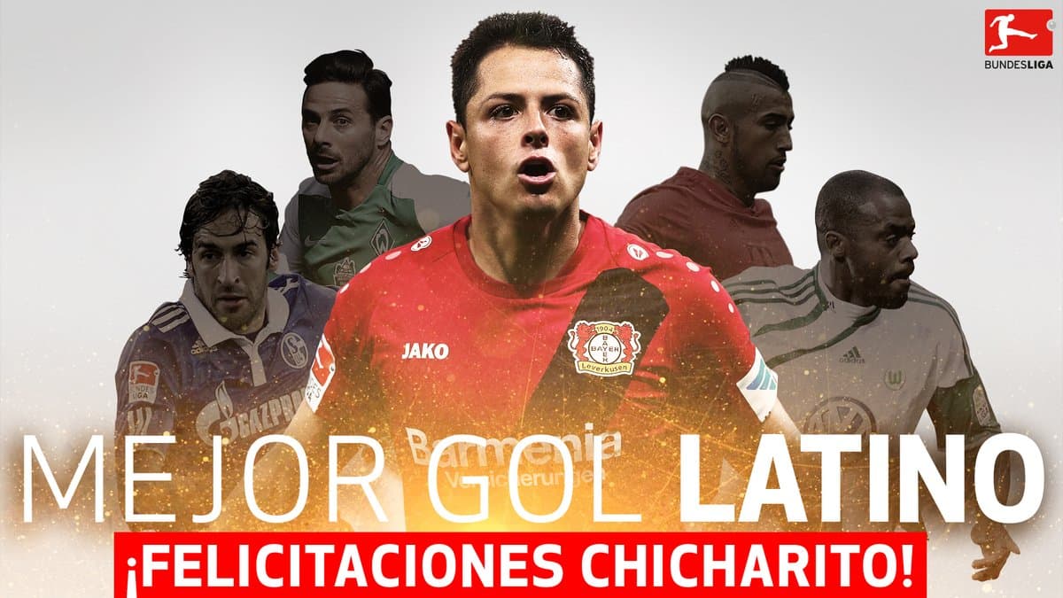 'Chicharito' Hernández ganó el premio al 'Mejor gol latino de la Bundesliga'