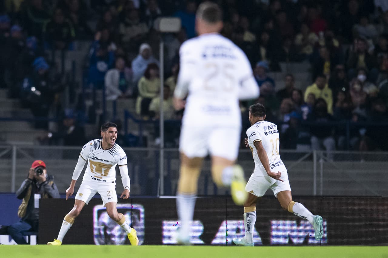 Pumas derrotó 2-0 al América en el Estadio Olímpico Universitario con goles de Gustavo del Prete y Gael Rodríguez. Los universitarios concluyeron su participación en la Copa por México.