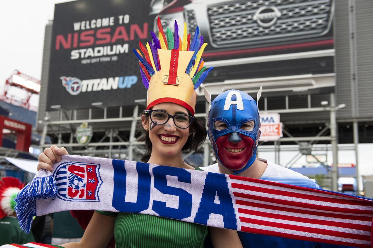 Foto de accion del partido Estados Unidos vs Mexico correspondiente a la Fecha FIFA celebrado en el estadio Nissan en Nashville, Tennessee. Action photo of the United States vs Mexico match corresponding to the FIFA Date held at the Nissan Stadium in Nashville, Tennessee. EN LA FOTO: