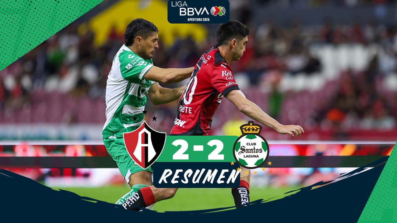 Resumen | Partidazo entre Atlas y Santos que termina en empate