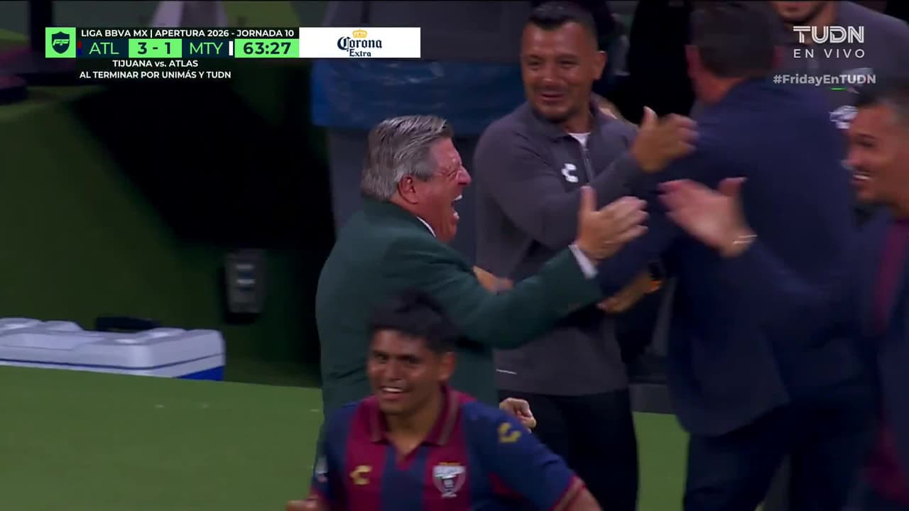 ¡Gol del Atlante! ¡Eduardo Tercero mete un zurdazo cruzado hermoso para el 3-1!