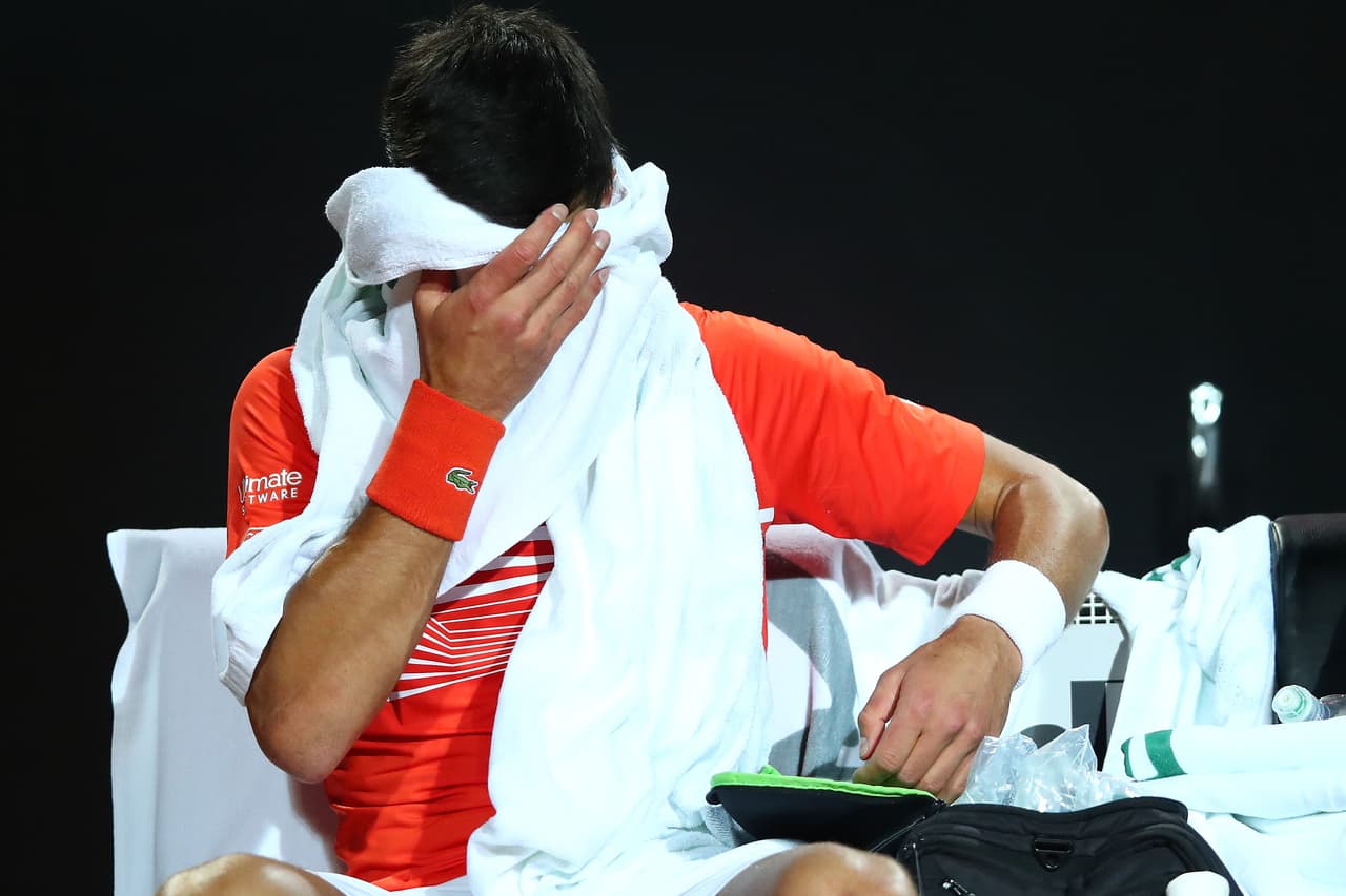 El serbio Djokovic no la pasó nada bien, especialmente en el segundo set.