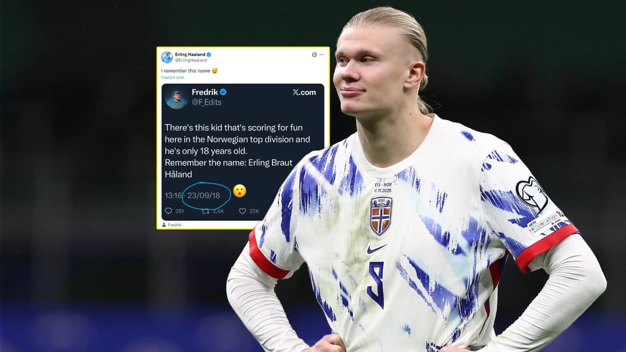 Erling Haaland da respuesta épica a aficionado ¡siete años después!