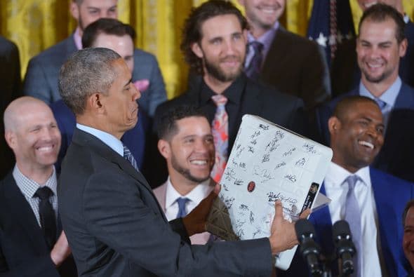 Obama recibió al equipo en la Casa Blanca por tercera vez en cinco años.