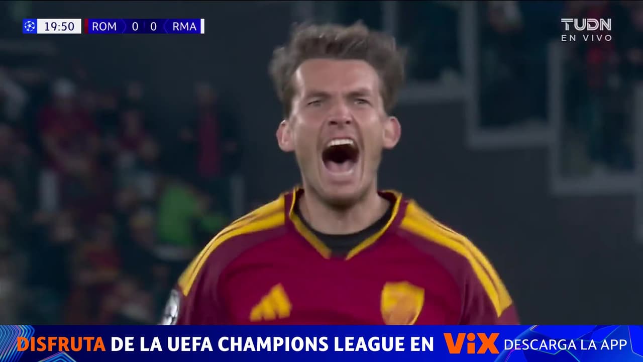 ¡El golazo de Marten de Roon con el que Roma le gana al Real Madrid!