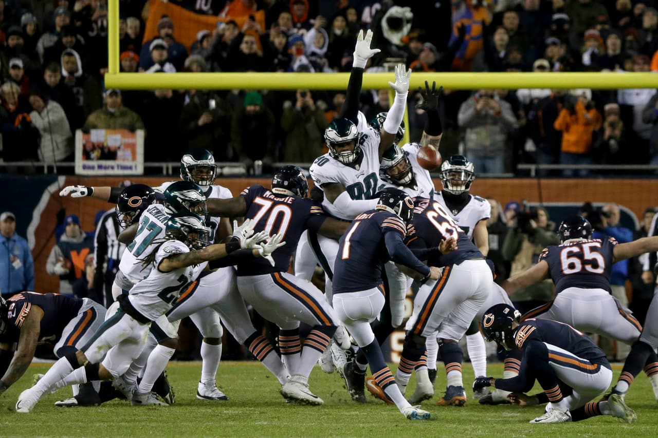 Marcan gol de campo fallado por Cody Parkey oficialmente como bloqueado