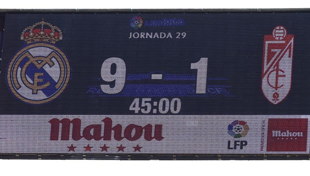 El Real Madrid se fue al descanso 4-0 y ya se veía que el equipo de Carlo Ancelotti marcaría más goles en el complemento.