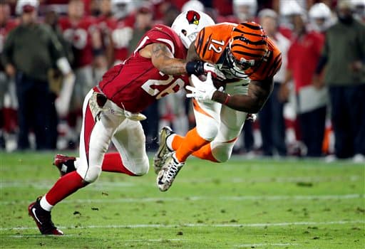 Los Cardinals salieron avantes en Domingo por la Noche al batir en el último momento a los Bengals 34-31. Acá las mejores tomas del partido.