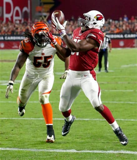 Los Cardinals salieron avantes en Domingo por la Noche al batir en el último momento a los Bengals 34-31. Acá las mejores tomas del partido.