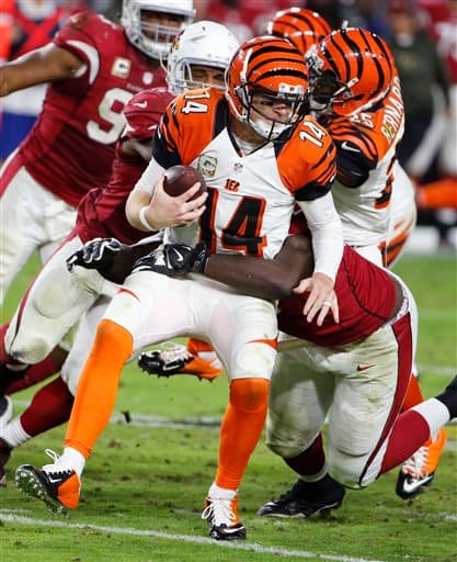 Los Cardinals salieron avantes en Domingo por la Noche al batir en el último momento a los Bengals 34-31. Acá las mejores tomas del partido.