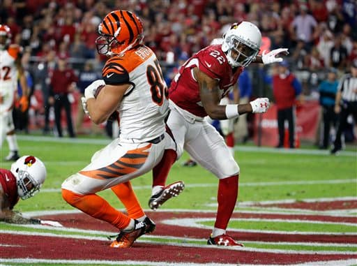 Los Cardinals salieron avantes en Domingo por la Noche al batir en el último momento a los Bengals 34-31. Acá las mejores tomas del partido.