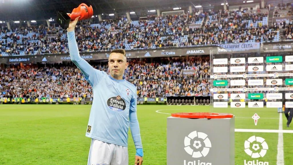Iago Aspas recibió el premio de La Liga al mejor jugador del mes de abril, gracias a que lideró el camino del Celta para la permanencia.