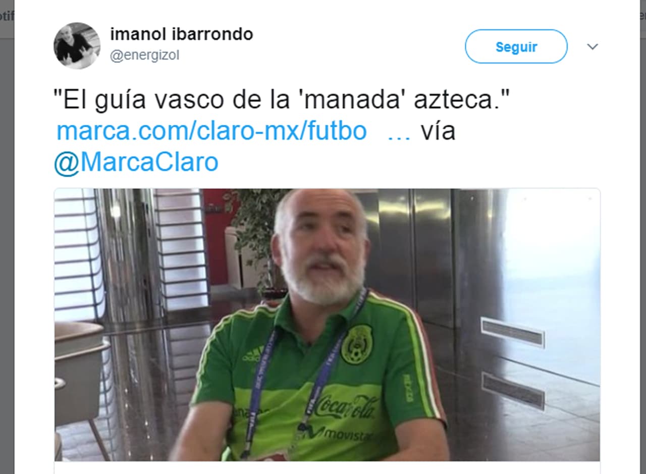 Hoy por hoy, México cuenta con los servicios de 'coaching' de Imanol Ibarrondo, especializado en mentalizar positivamente a todos los convocados.