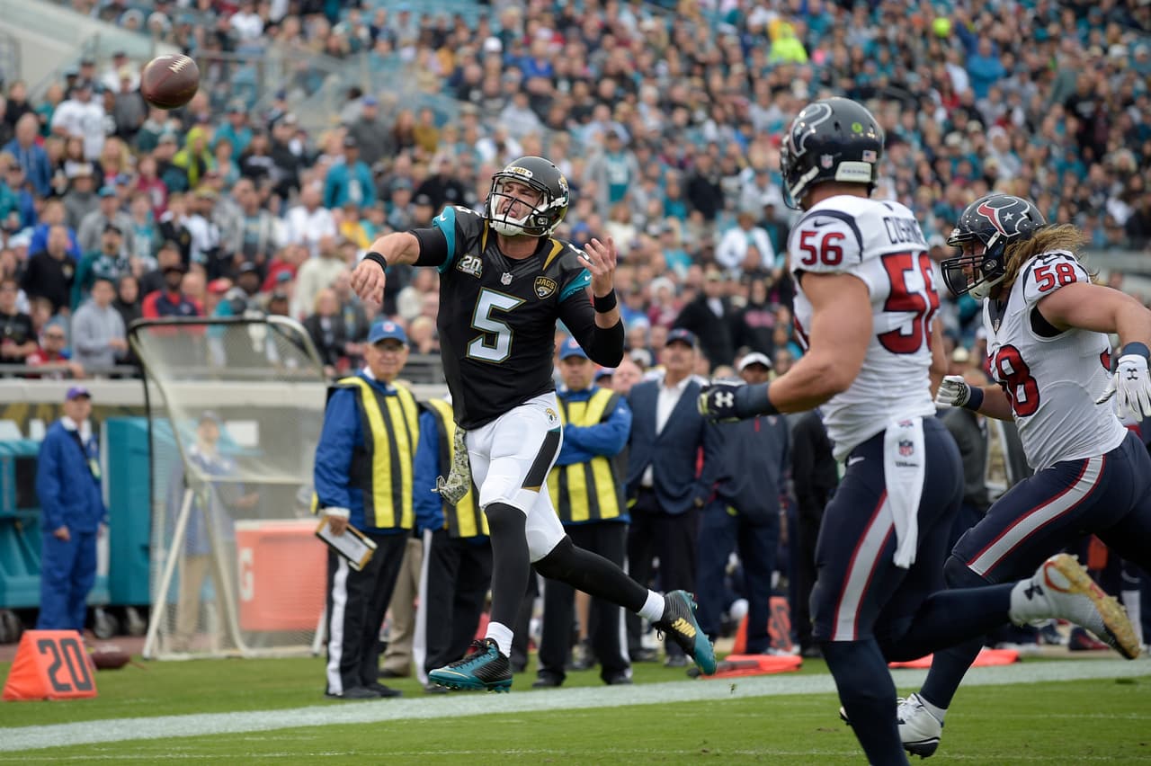 El QB entra a su segunda campaña en la NFL con los Jacksonville Jaguars. Checa las mejores imágenes del ex jugador de Central Florida (AP-NFL).