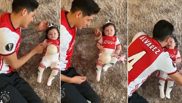 La hija de Edson Álvarez vestida de Ajax llena de ternura las redes