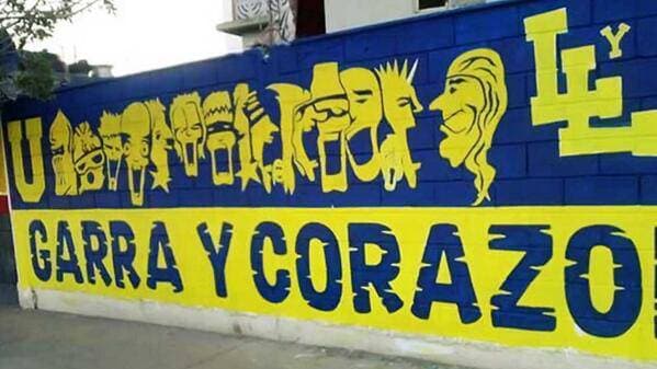 Garra y Corazón. El mural de los Libres y Lokos, aficionados de los Tigres.