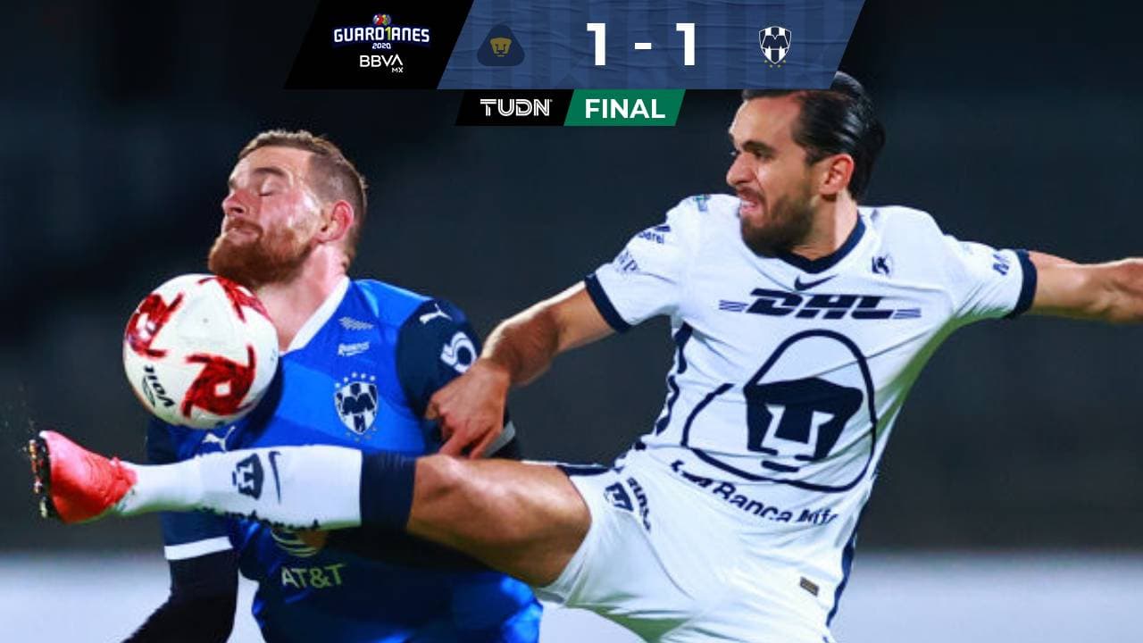 Con penales, Pumas y Rayados sellan el empate en CU