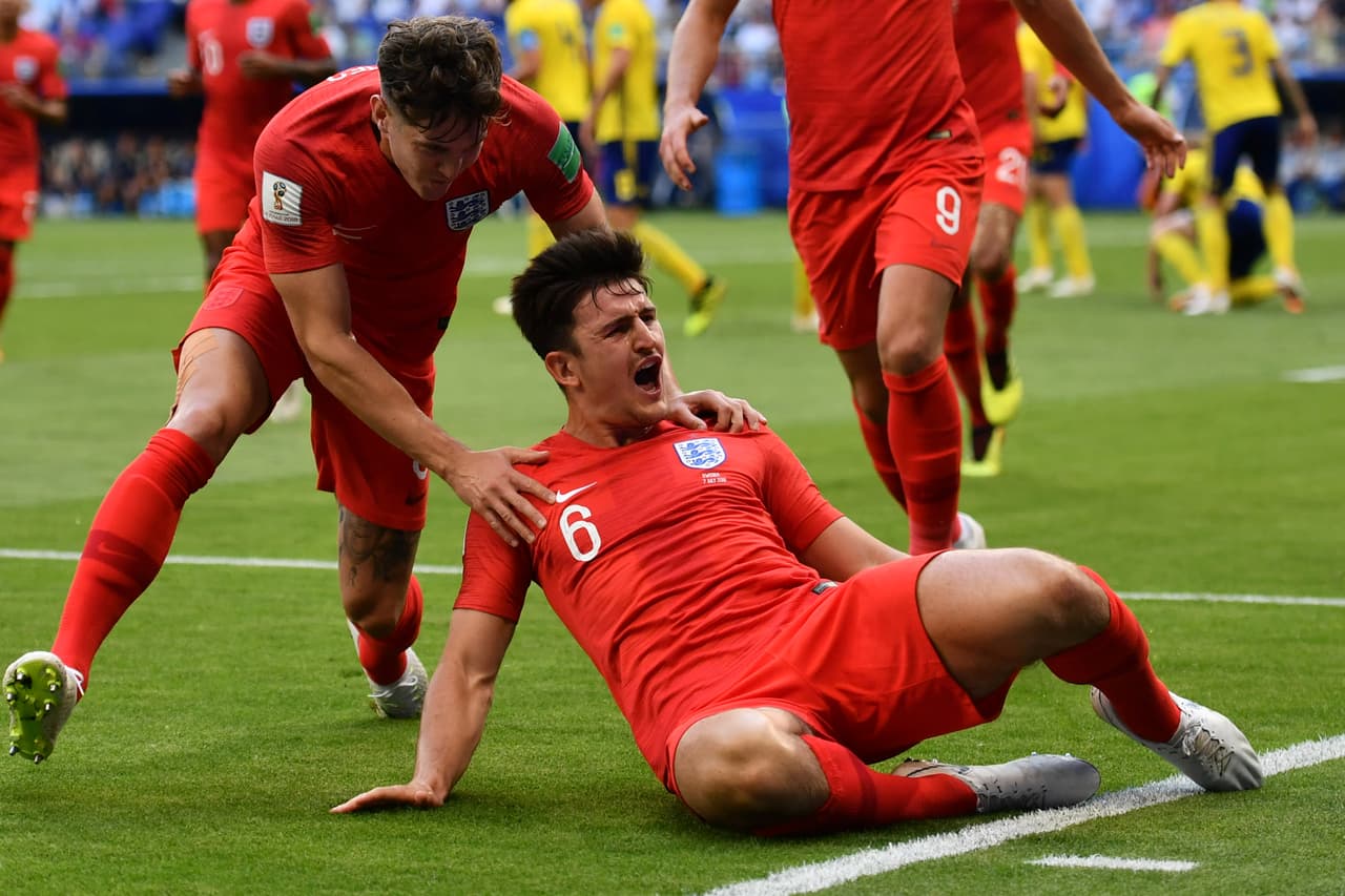 Un cabezazo de Harry Maguire al minuto 30 le dio ventaja a los ingleses, que en la fase anterior habían eliminaado a Colombia desde el punto penal.