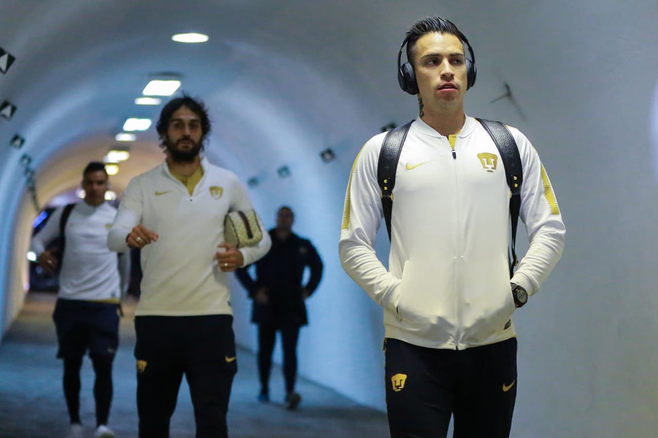 Ciudad de México, 6 de diciembre de 2018. , durante el partido de ida de las Semifinales del torneo Apertura 2018 de la Liga Bancomer MX, entre los Pumas de la UNAM y las Aguilas del América, celebrado en el estadio Olímpico Universitario. Foto: Imago7/Eloisa Sanchez