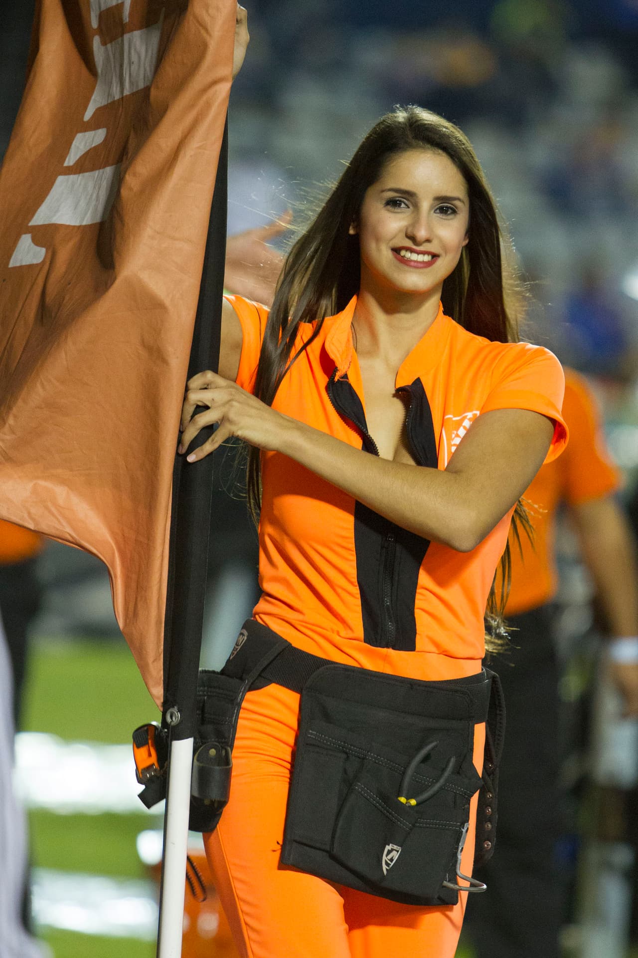 La bellas porristas en la ida de cuartos