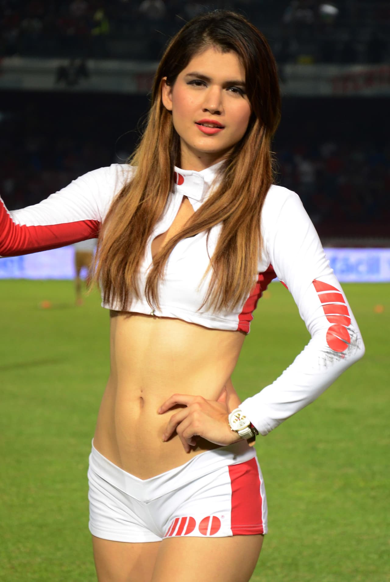 La bellas porristas en la ida de cuartos