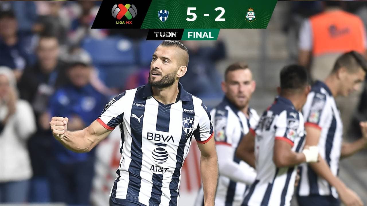 ¡Se rayaron! Monterrey goleó a Santos y puso un pie en Semis